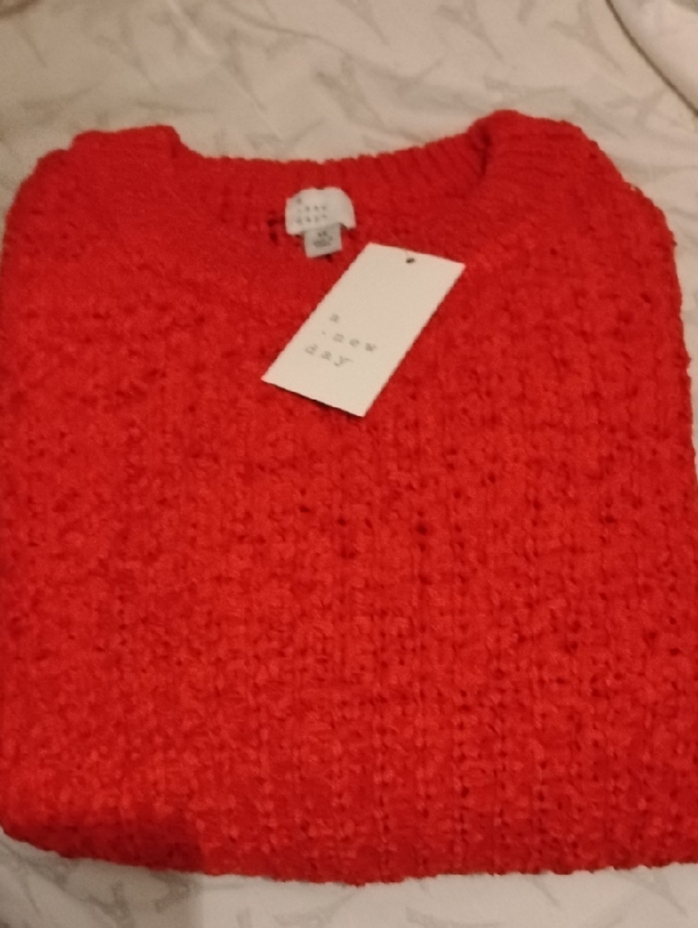 "A New Day" Target 🎯 Orange Red Chunky Knit Sweater Soft Stretchy 3XL